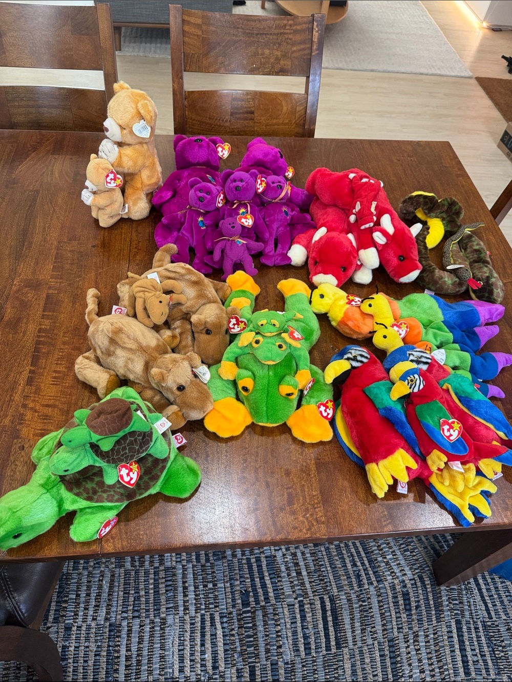 Lot of 9 Beanie Baby, Teenie Beanie & Beanie Buddy sets. 29 items total